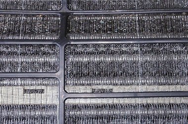 クリーニング後の室内機のフィルター